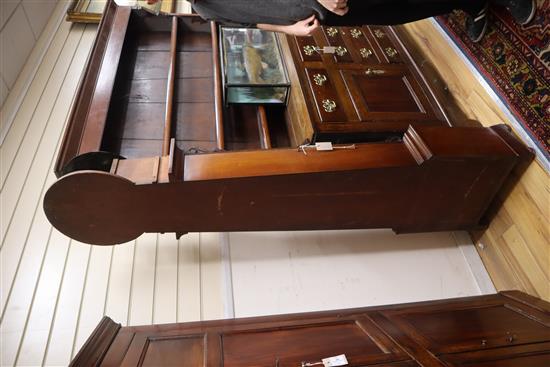 A mid 19th century Scottish eight day mahogany longcase clock H.215cm